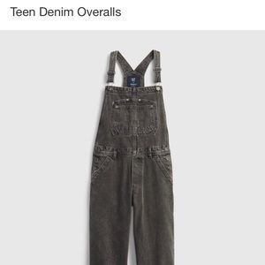Gap TEEN black washed denim overalls